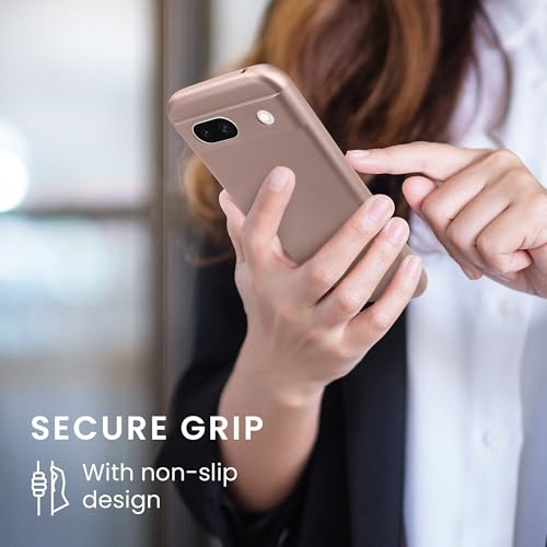 kwmobile Case Compatible with Google Pixel 8a Case -Soft TPU Back Phone Cover - with Metallic Look - Metallic Arctic Berry - color: Metallic Arctic Berry
