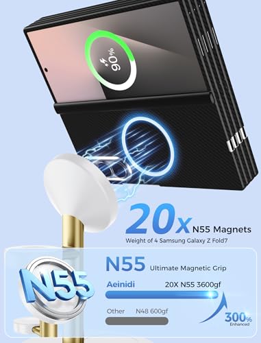 Aeinidi Super Fast Strong Magnetic Wireless Charger for Samsung - color: WhiteGold, size: 15W