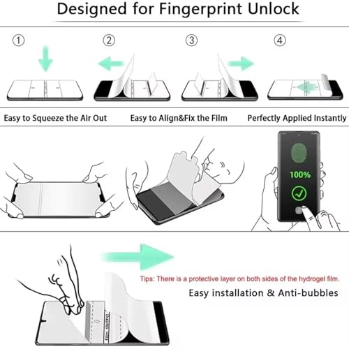 3pcs Dust-Proof Hydrogel film for Samsung Galaxy S25 Ultra 5G 6.9" Soft TPU Screen Protector HD Clear Gel film Fingerprint-unlocked Ultra-thin Automatic Repair - color: S25 Ultra 5G 6.9"