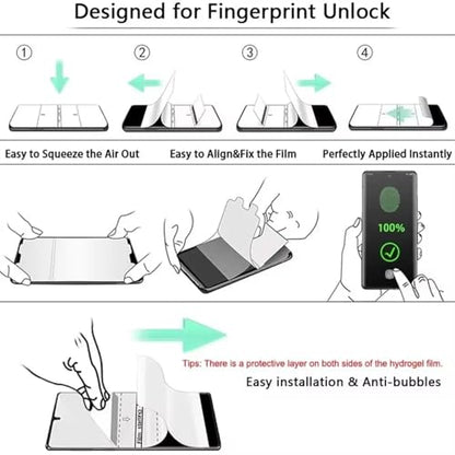 3pcs Dust-Proof Hydrogel film for Samsung Galaxy S25 Ultra 5G 6.9" Soft TPU Screen Protector HD Clear Gel film Fingerprint-unlocked Ultra-thin Automatic Repair - color: S25 Ultra 5G 6.9"