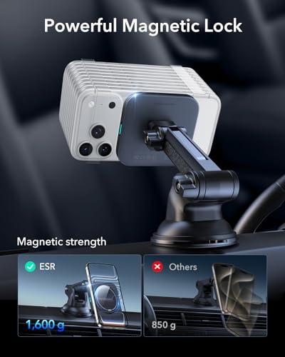 ESR for 15W MagSafe Car Mount Charger for iPhone Duo/18 Pro/17-12, S26/S25