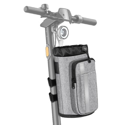 FINPAC Cup Holder for Bike, Universal Water Bottle Holder w/Phone Pockets - color: Gray