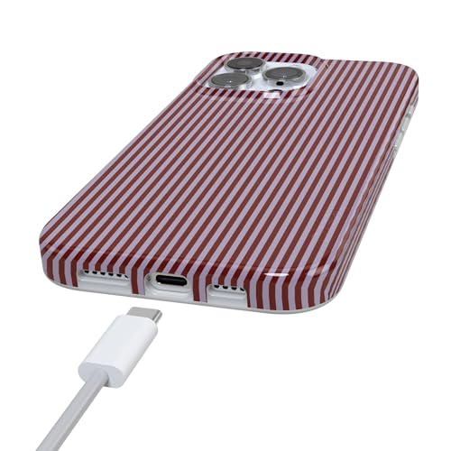 Casely iPhone 16 Pro Case | Stripes and the City | Tiny Pinstripe | Compatible with MagSafe | Classic Ultra Slim Design - color: Stripes and the City | Tiny Pinstripe, size: Iphone 16 Pro