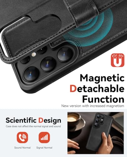 OCASE for Samsung Galaxy S26 Ultra Detachable Wallet Case with Card Holder, [2 in 1] PU Leather Flip Folio Case with RFID Blocking Stand Wrist Strap Shockproof Phone Cover 2026, Graphite - color: Graphite, size: Samsung Galaxy S26 Ultra