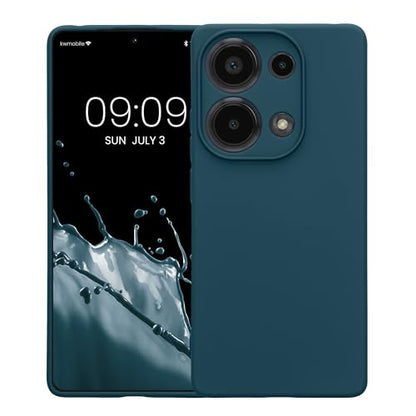 kwmobile Case Compatible with Xiaomi Redmi Note 13 Pro 4G Case - Protective Slim TPU Cover with Soft Matte Finish - Teal Matte - color: teal matte
