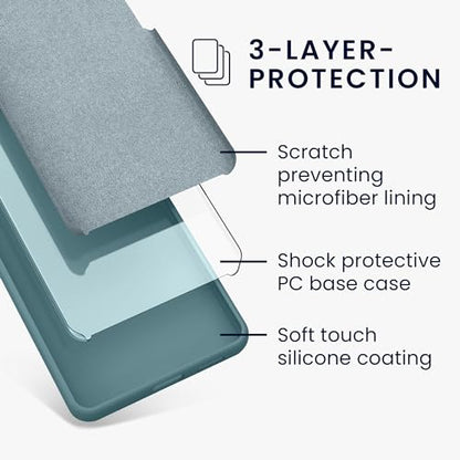 kwmobile Case Compatible with Google Pixel 7 Pro Case - TPU Silicone Phone Cover with Soft Finish - Antique Stone - color: Antique Stone, size: Pixel 7 Pro