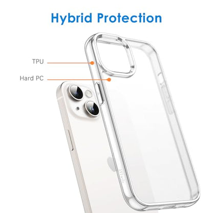JETech Case for iPhone 13 6.1-Inch, Non-Yellowing Shockproof Phone Bumper Cover, Scratch-Resistant and Anti-Fingerprint Matte Back (Frosted Clear) - color: Frosted Clear