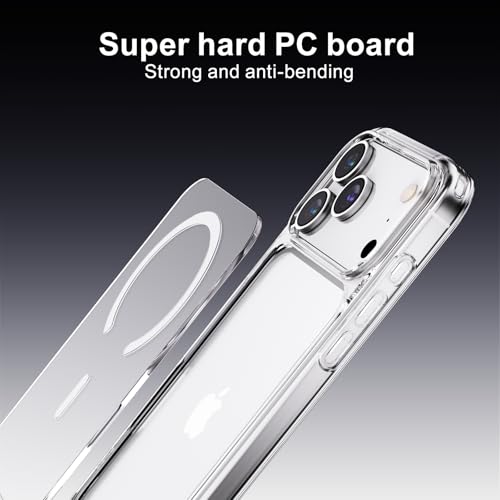 PAUL B for 2025 iPhone 17 Pro Max Case (Compatible with MagSafe) Military Grade Drop Protection(Drop Tested up to 13FT) Anti Yellowing|Magnetic Rugged Shockproof Phone Cover (Clear, iPhone 17 Pro Max) - color: Clear, size: iPhone 17 Pro Max