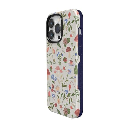 Casely iPhone 14 Pro Max Case | Garden Party | Mushroom Floral | Bold Protective Design | Compatible with MagSafe - color: Garden Party | Mushroom Floral