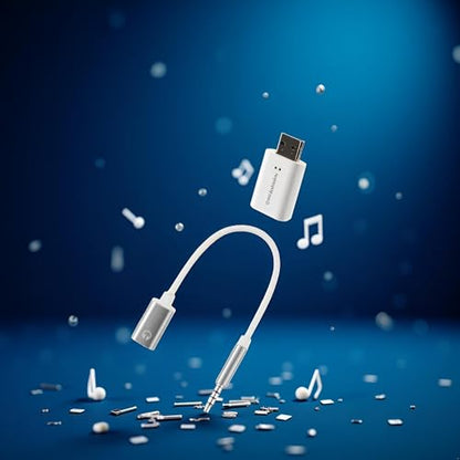 3.5mm USB to Aux Adapter 3.5mm Analog Cable Type-C Converter Earphone Adapter Compatible with MP3 Players Aux,CD Players, Laptops, Tablets, Smartphone,Headphone (Silver)