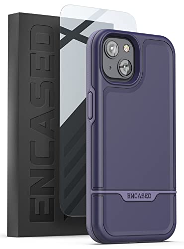 ENCASED (Rebel Series Purple iPhone 14 Case Protective - with Screen Protector - color: Purple, size: iPhone 14