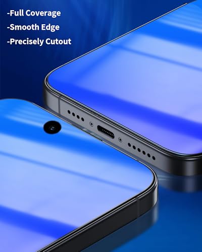 2 Pack Privacy Screen Protector for iPhone 17e / iPhone 16e Blue - color: For iphone 17e/16e Blue