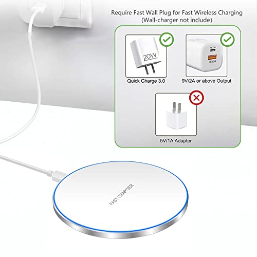 25W Fast Wireless Charger Pad,USB-C Wireless Phone Charging Station