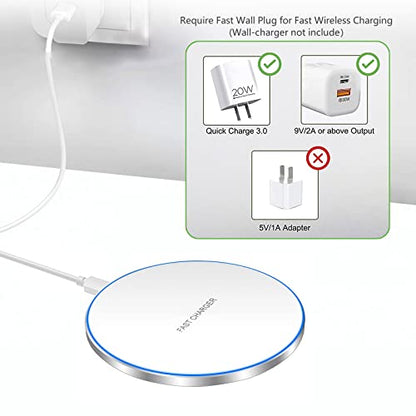 25W Fast Wireless Charger Pad,USB-C Wireless Phone Charging Station