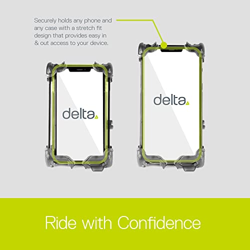 Bike Phone Mount by Delta Cycle - Bicycle Phone Holder Adjusts to Any Handlebar & Fits Any Phone or iPhone - Universal and Easily Accessible Bike Accessories for Adult Bikes