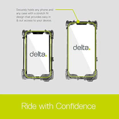 Bike Phone Mount by Delta Cycle - Bicycle Phone Holder Adjusts to Any Handlebar & Fits Any Phone or iPhone - Universal and Easily Accessible Bike Accessories for Adult Bikes