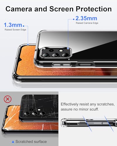 HOOMIL Case for Samsung Galaxy A32, Non-Yellowing, Drop Protection, Anti-Scratch Transparent Hard Back Phone Cover - Crystal Clear - color: Clear, size: A32 5G