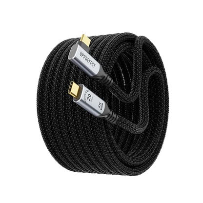 Long 16.5FT Right Angle USB C-C 3.2 Gen 2x2,20Gbps Data Transfer Cable Compatible with Thunderbolt 3,90 Degree USB-C to C Cord 100W Fast Charging,4K@120Hz Output Monitor,SSD,Docking. - size: 16.5FT