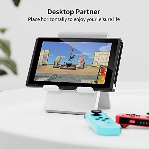 SAIJI Adjustable iPad Stand for Desk Portable Foldable Tablet Stand –Gray - color: Gray