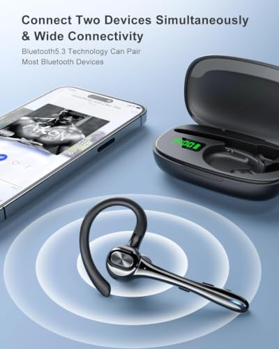 Earbuds Wireless Earpiece Bluetooth Headset Noise Canceling Mic Hands Free
