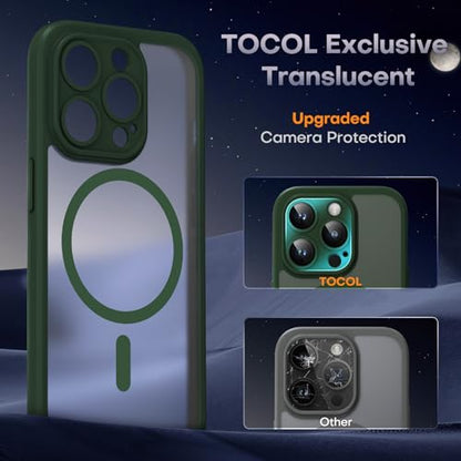 TOCOL for iPhone 13 Pro Case, Compatible with MagSafe, Alpine Green - color: Alpine Green, size: Iphone 13 Pro