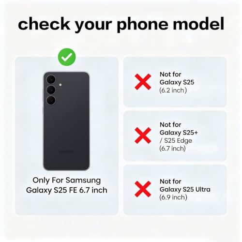 Lunivop for Samsung Galaxy S25 FE Case Hard [Compatible with Magsafe Wireless Charging] Yellowing Resistant Magnetic Cover Clear para S25 FE 6.7 '' 5G 2025 Rugged Best Phone Cases Black - color: Black, size: Compatible with Samsung Galaxy S25 FE