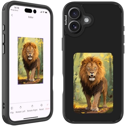 Upgraded Smart Ink Phone Case – 4.1" 4-Color E Ink Screen, 556×800 Resolution, NFC Digital Picture Phone Case, DIY Photo Transfer, Smart Ink Case Compatible with iPhone 16– Black - color: iphone 16, size: 4.1" HD-Iphone 16 series