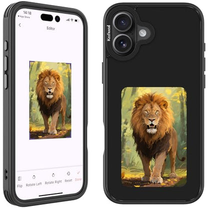 Upgraded Smart Ink Phone Case – 4.1" 4-Color E Ink Screen, 556×800 Resolution, NFC Digital Picture Phone Case, DIY Photo Transfer, Smart Ink Case Compatible with iPhone 16– Black - color: iphone 16, size: 4.1" HD-Iphone 16 series