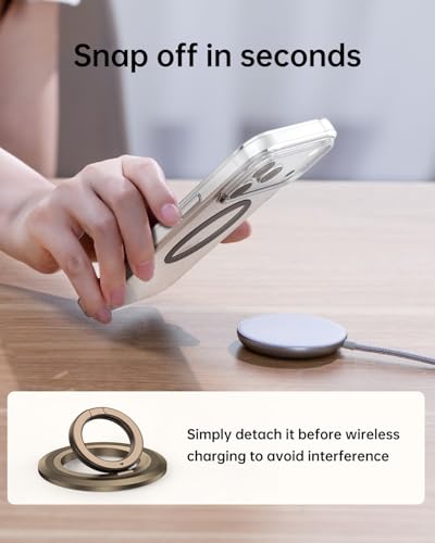 SYNCWIRE Magnetic Phone Ring Holder, for MagSafe Phone Grip Stand Kickstand - color: Desert Gold