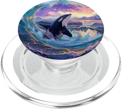 Orca Whale PopSockets PopGrip for MagSafe - style: Magnetic PopGrip