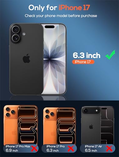 4 Pack for iPhone 17 Screen Protector，Premium Tempered Glass Film 9H Hardness，Scratch Resistant，Bubble Free，Easy Installation，Ultra Durable，HD Clear，Case Friendly [6.3 inch] - size: iPhone 17