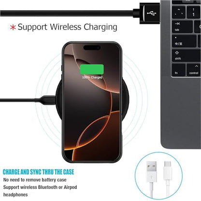 Battery Case for iPhone 16 Pro Max, 12000mAh Capacity Portable Charger Case Rechargeable Smart Battery Pack Compatible with iPhone 16 Pro Max 6.9 inch Charging Cover Support Wireless Charging-Black - size: iPhone 16 Pro Max (6.9 inch)