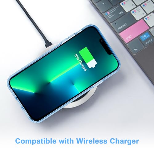 JJGoo Compatible with iPhone 13 Pro Max Case Clear, Transparent Soft Shockproof Protective Slim Thin Bumper Cover Phone Case, Blue - color: Clear Blue