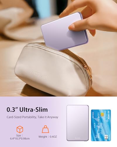 [0.3" Ultra Slim] [Alloy-Made] ULiXWH for Magsafe Portable Charger iPhone - color: Purple