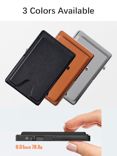 for MagSafe Wallet,Strong Magnetic 7 Card Holder with Stand,Pop Up Cards,RFID Blocking,Metal Leather,Ultra Slim Travel Wallet for iPhone 16 15 14 13 12 Android,Gifts for Men Women (Brown) - color: Brown