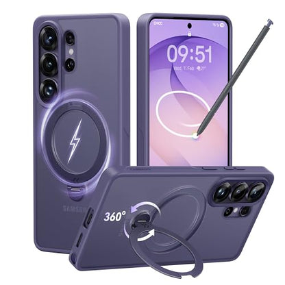 CASEKOO Cobalt Violet for Samsung Galaxy S26 Ultra Case with 360 Spin Magnetic Stand [Fit for MagSafe] [18FT MIL-STD Protection] Shockproof Invisible Ring Holder Matte Galaxy s26 Ultra Case 6.9'' - color: 1-Cobalt Violet