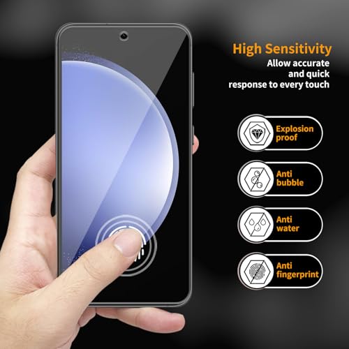 3 Pack for Samsung (Galaxy S23 FE) [FE Model Only] Tempered Glass Screen Protector, Scratch-Proof, Bubble-Free,HD Transparent, 9H Hardness,Bubble Free,Case Friendly - size: Galaxy S23 FE