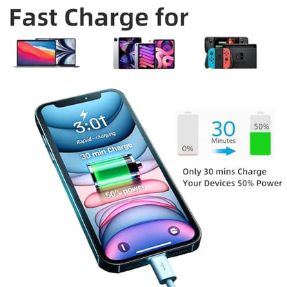 15FT USB C Cable 2 Pack, USB C to USB C Charging Cable 60W Fast Charge - color: Off White, size: 15FT