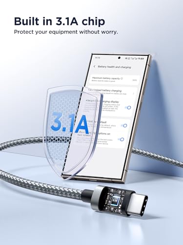 Aioneus USB C Cable 10 FT 2Pack, USB A to USB C Fast Charging Phone Charger - color: Gray