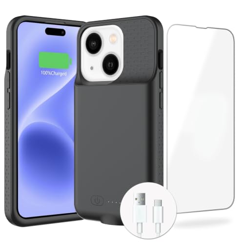 BOPPS Battery Case for iPhone 15/15 Pro, [2026 Upgraded] Slim 8500mAh Portable Protective Chargier Case with Carplay Compatible for iPhone 15，15 Pro Charging Case，Black - size: iPhone 15/15 Pro