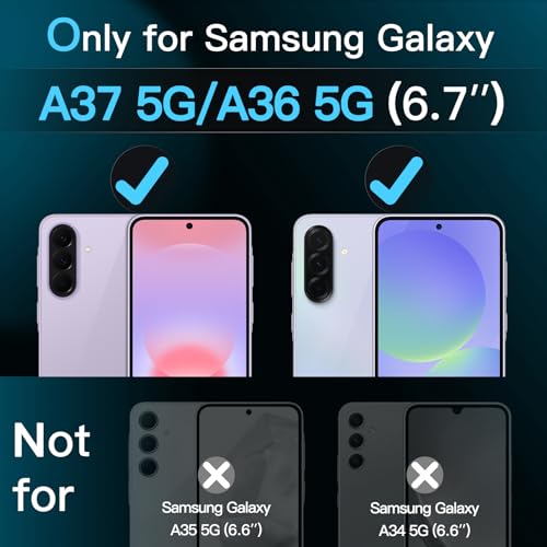 JETech Screen Protector for Samsung Galaxy A37/A36, 3-Pack - size: Galaxy A37/A36