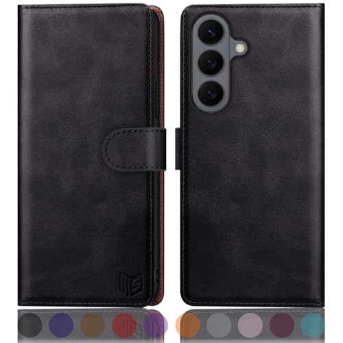 SUANPOT Compatible with Samsung Galaxy S26 Plus Wallet case with RFID Blocking Credit Card Holder,Flip Book PU Leather Protective Cover Women Men for Samsung S26 Plus Phone case Black - color: Black, size: Samsung Galaxy S26 Plus
