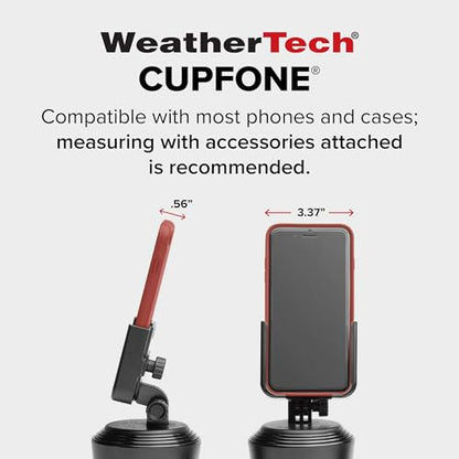 WeatherTech CupFone with Solid Billet Aluminum Knobs - Rose Gold, Adjustable Phone Holder for Smartphones, 360 Rotatable Base, Easy Charging Access - color: Rose Gold Billet Knobs, size: Without 4 Inch Extension