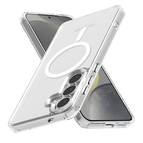 Lunivop for Samsung Galaxy s25 Case Hard [Compatible with Magsafe Wireless Charging] Yellowing Resistant Magnetic Cover Clear para S 25 6.2'' 5G 2025 Rugged Best Phone Cases Clear - color: Clear, size: Compatible with Samsung Galaxy S25