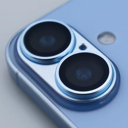 for iPhone 17 Camera Lens Protector Tempered Glass Metal Full Coverage Lens Cover Accessories (Blue) - color: Blue