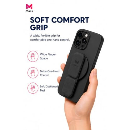 Mass Planet MagSafe Phone Grip, Slim Foldable Holder - Black - color: Black