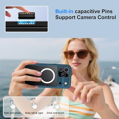 for iPhone 17 Pro Max Waterproof Phone Case IP68 Full Body - color: Cyan-Teal, size: iPhone 17 Pro Max 6.9 inch