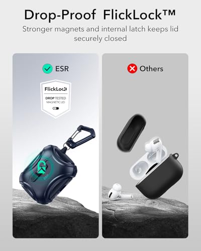 ESR for AirPods Pro 2 Case, Compatible with MagSafe, Cyber Series, Blue - color: Blue, size: AirPods Pro 2&1 Case