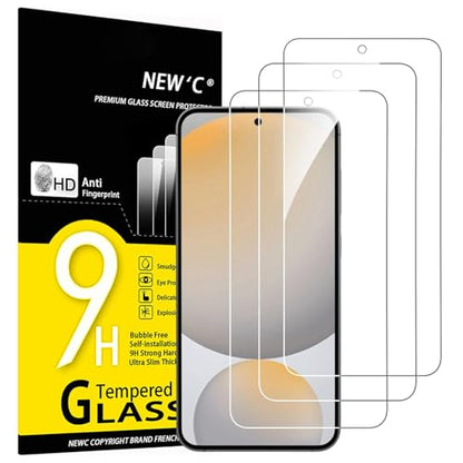 NEW'C for Samsung Galaxy S24 FE 5G Screen Protector Tempered Glass - size: S24 FE 6.7 inches