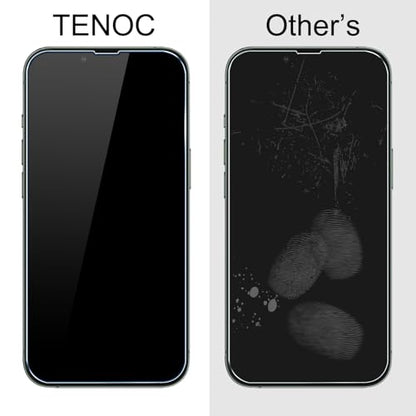 TENOC Screen Protector for iPhone 13 & iPhone 13 Pro & iPhone 14 & iPhone 16e & iPhone 17e, 5-Pack Clear 9H Tempered Glass Film Cover Sensor Protection Case Friendly for 6.1 inch
